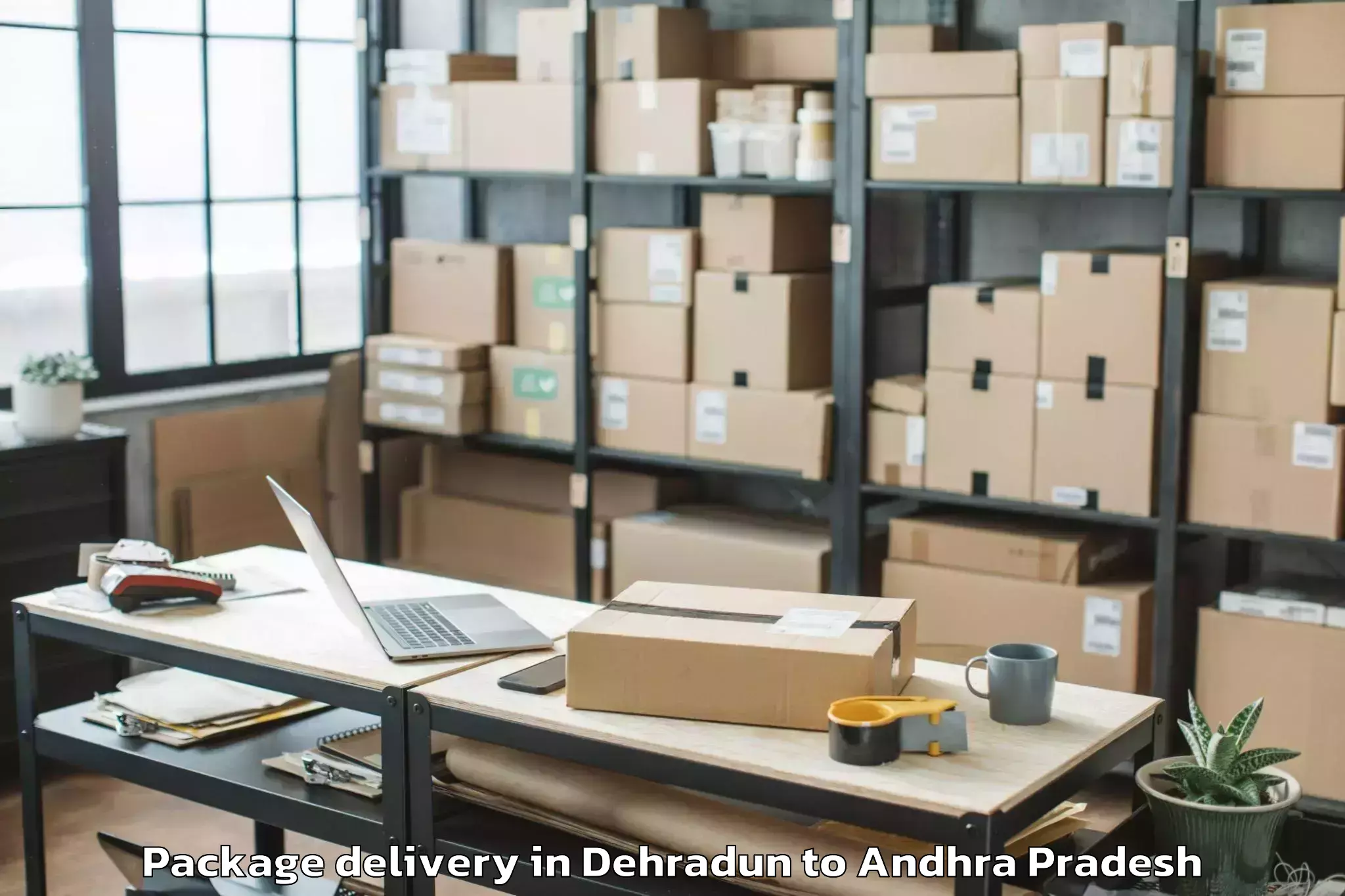 Trusted Dehradun to Challapalle Package Delivery